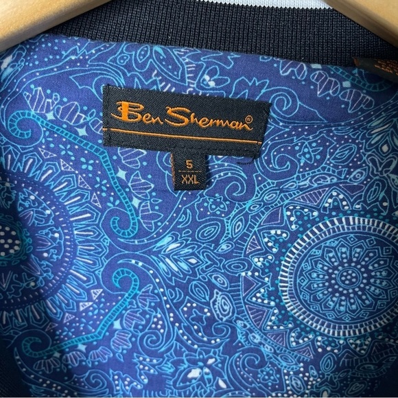 Ben Sherman Full Zip Track Jacket Sweatshirt Black Blue Size XXL - Picture 5 of 7